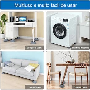 Pés Máquina Lavar Secadora 4 Peças Amortecedor Proteção contra ruído  antiderrapante