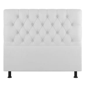 Cabeceira Cama Box Casal Queen Size Nice 160cm Sintético Branco - Abmaza