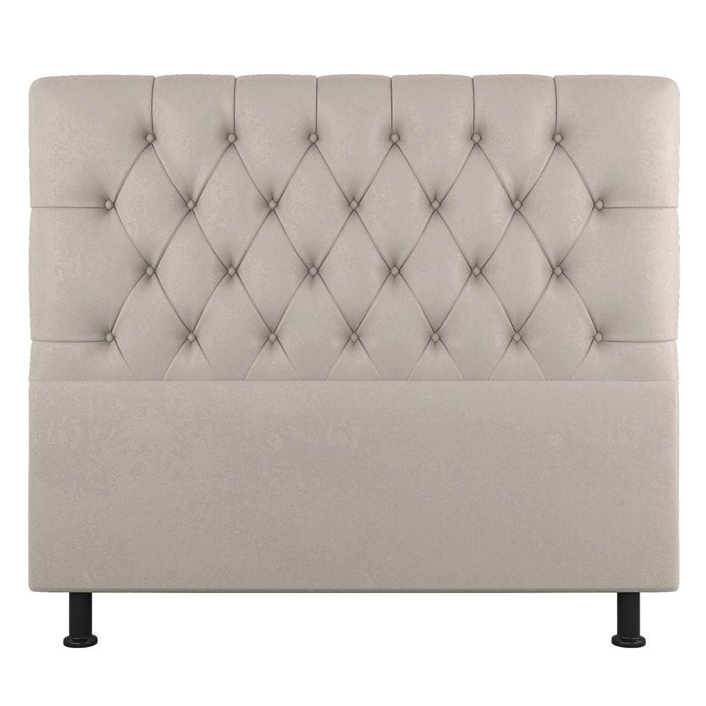 Cabeceira Cama Box Casal Nice 140cm Suede Bege - Abmaza