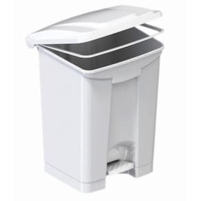 Lixeira Com Pedal Polipropileno Branca - 50 Litros