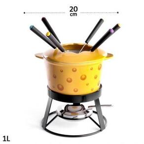 Conjunto Fondue 11 Peças De Cerâmica 1 Lts Lana