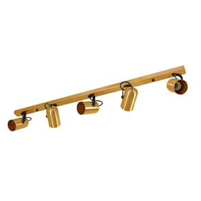 Luminária Trilho De Teto 5 Spots Direcionáveis Dourado 1275
