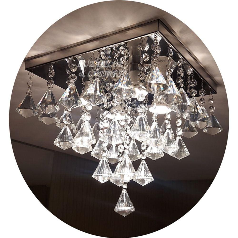 Lustre Moderno Para Quarto Com Lâmpadas BF Inclusas