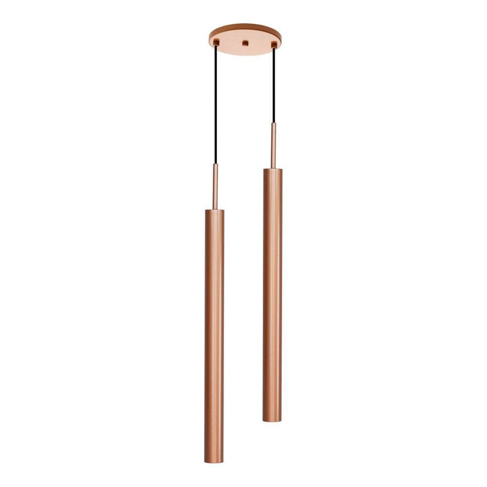 Pendente Tubo Duplo Alumínio Cobre P/ LED MR11 GU10 ST1697