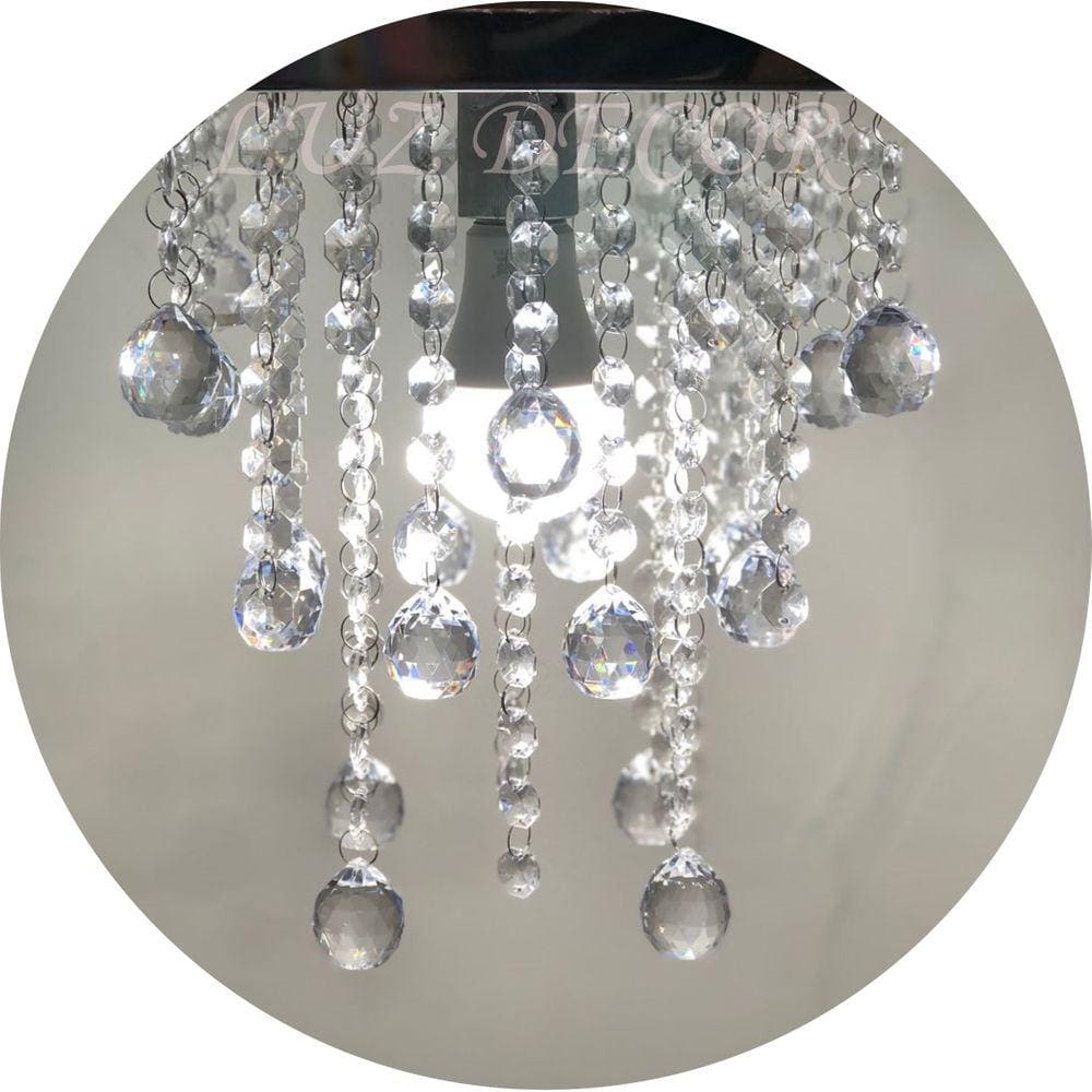 Lustre De Acrílico Alto Brilho Com Led Já Vai Montado