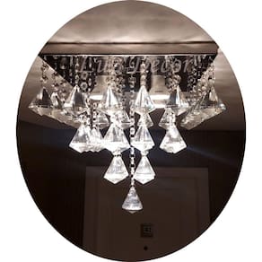 Pendente Peão De Cristal Com Lâmpadas Branco Quente Inclusas