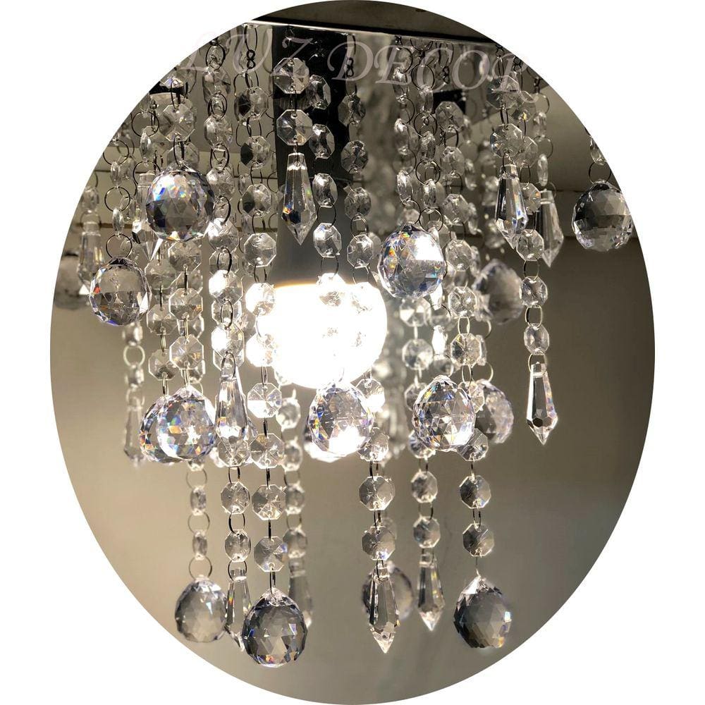 Lustre Para Sala Já Vai Montado Com Base De Inox E Lâmpada