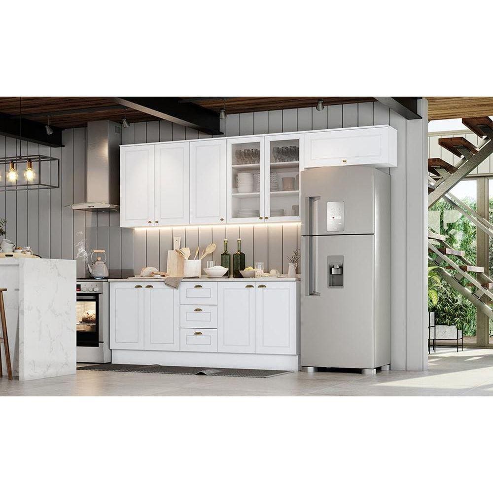Cozinha Modulada Americana com 7 Peças Branco HP - Henn