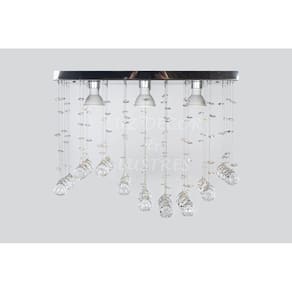 Lustre Retangular Modelo Ondular Para Sala De Jantar