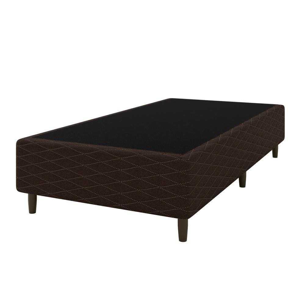 Base Cama Box para Colchão Solteiro 88x188cm Sue Marrom Umaflex