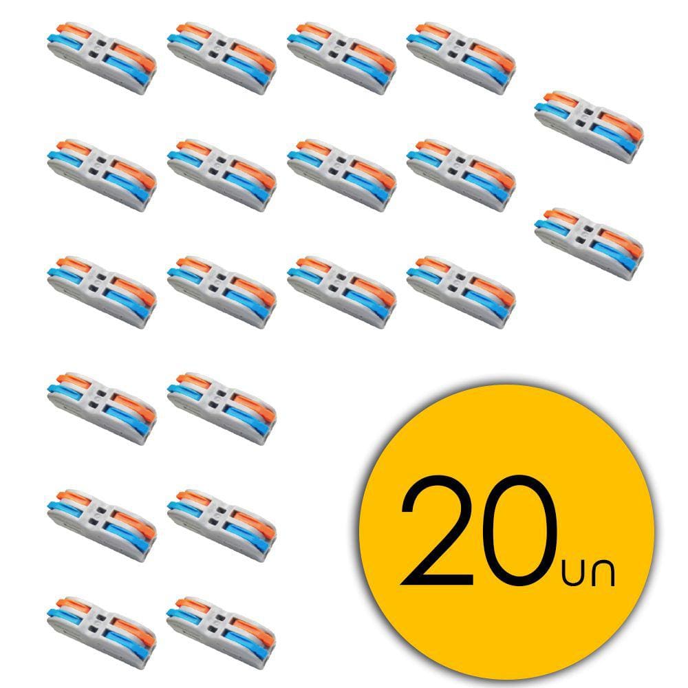 Emenda Eléctrica Conector Tipo Borne 20 pcs Duplo Pct 2-2