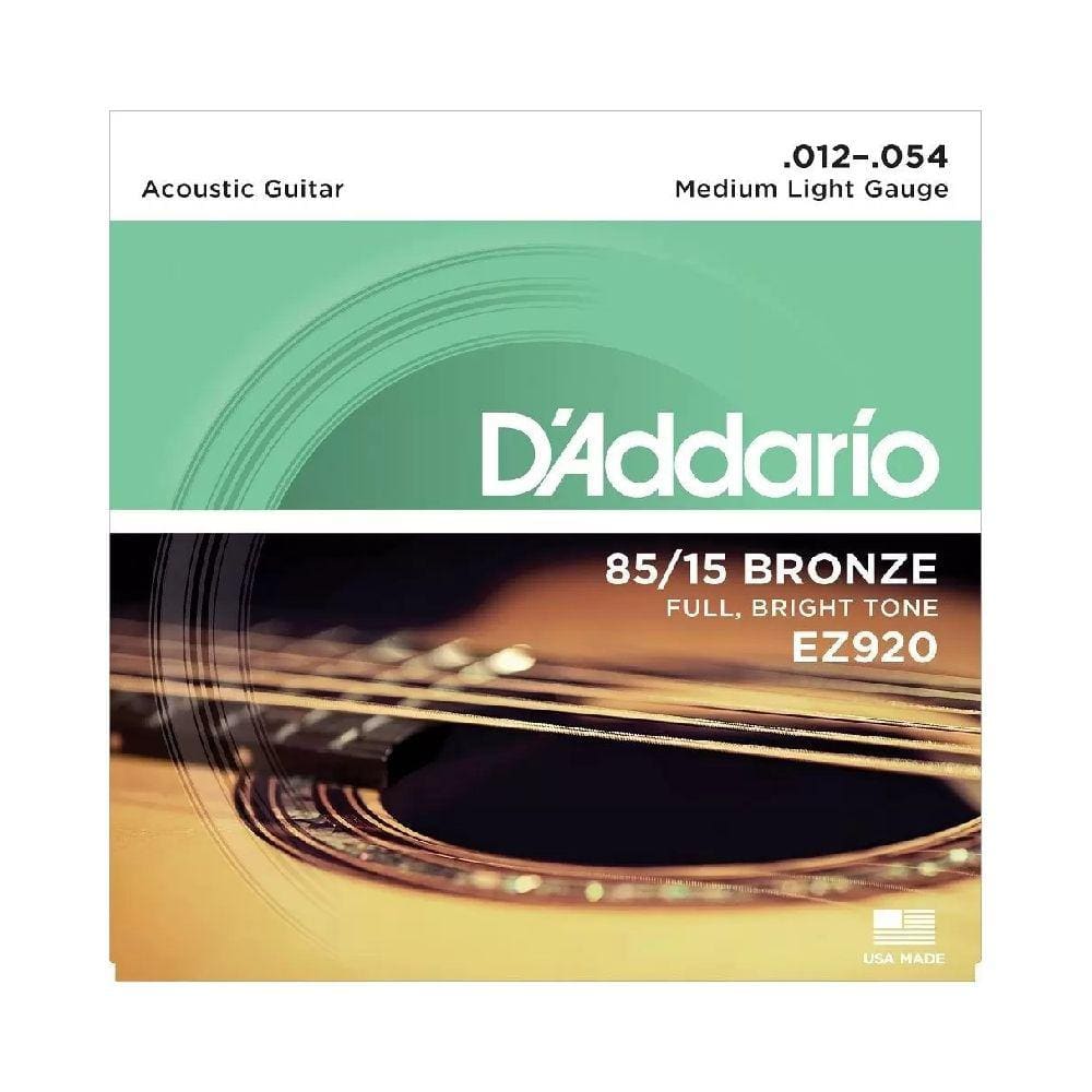 Encordoamento Violão D`Addario 0.12 EZ920 Medium Light 12288