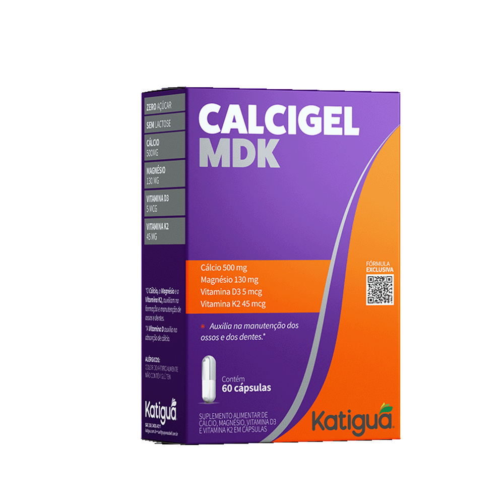 Calcigel MDK Katiguá com 60 Cápsulas