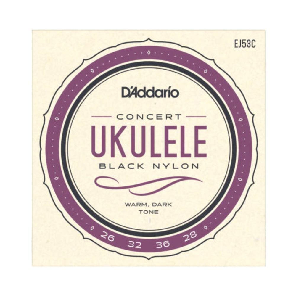 Encordoamento Ukulele Concert D`Addario EJ53C Black Nylon