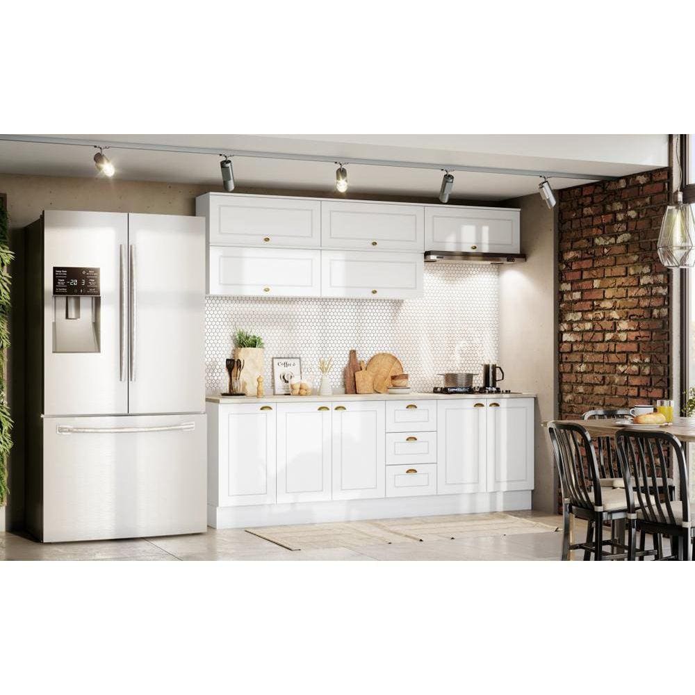 Cozinha Modulada Americana com 7 Peças Branco HP - Henn