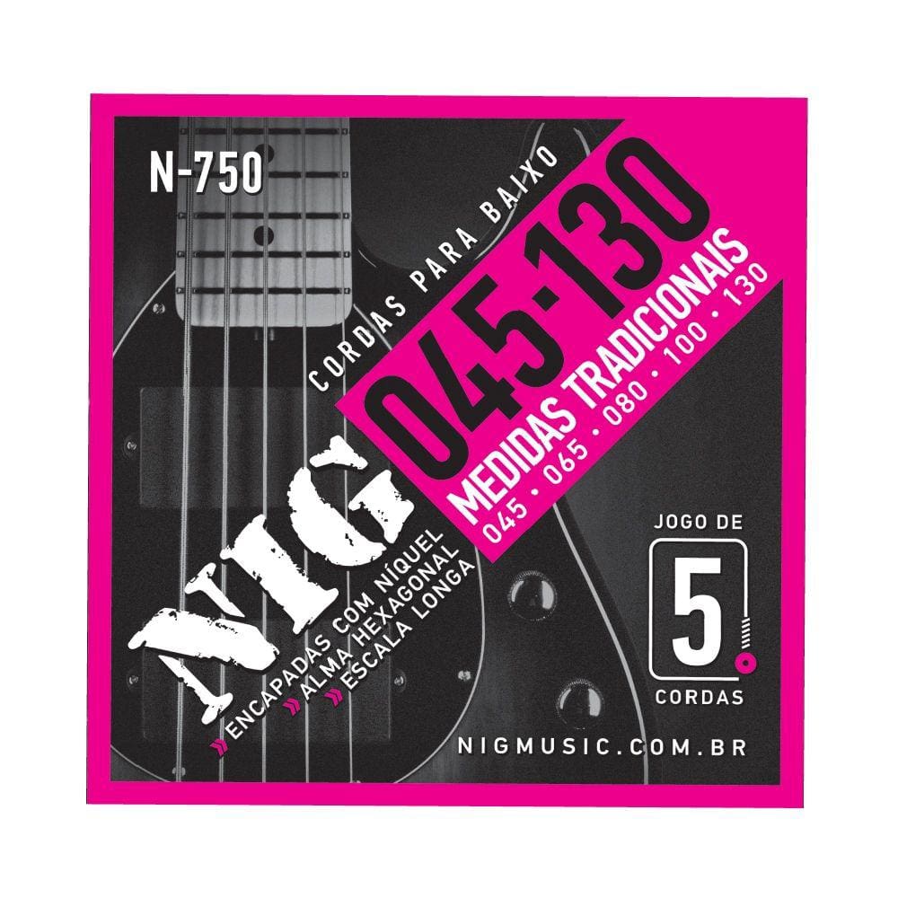 Encordoamento Baixo NIG 0.45 N-750 - 5 Cordas