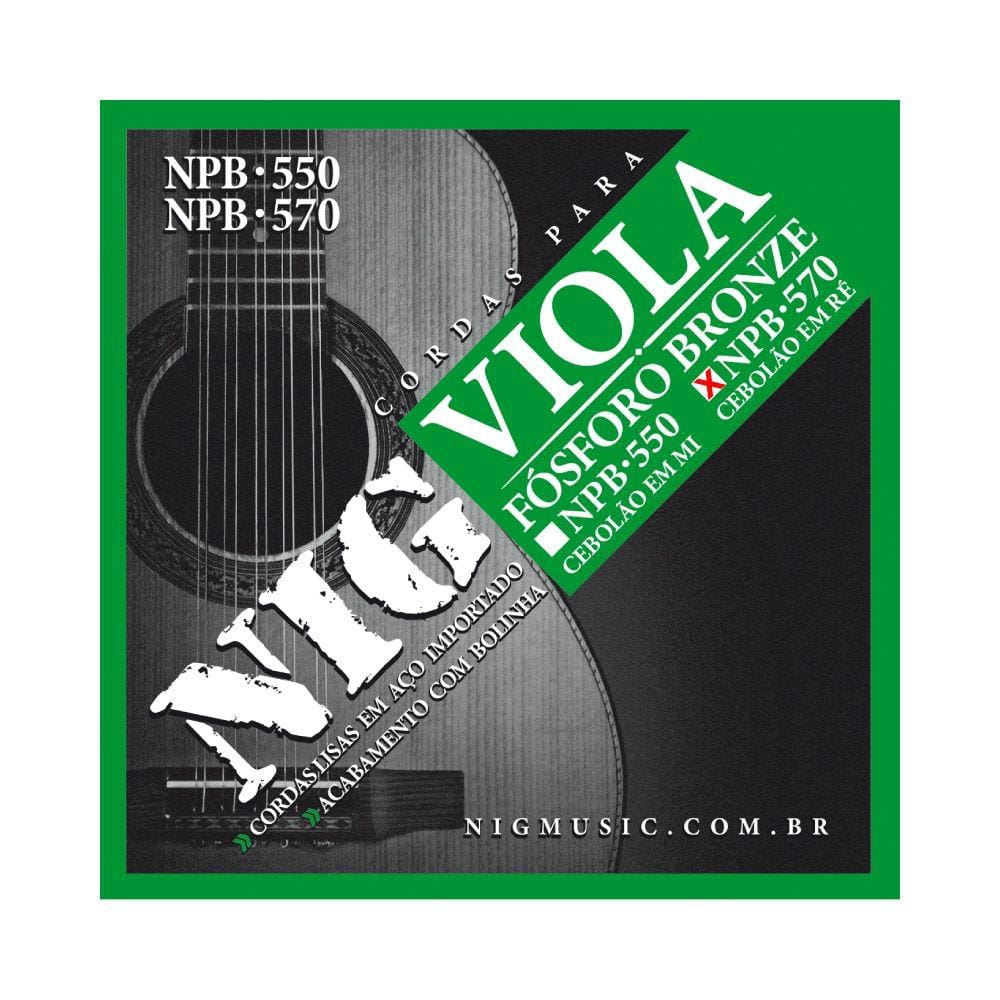Encordoamento Viola Caipira NIG NPB-570 - Cebolão em RÉ