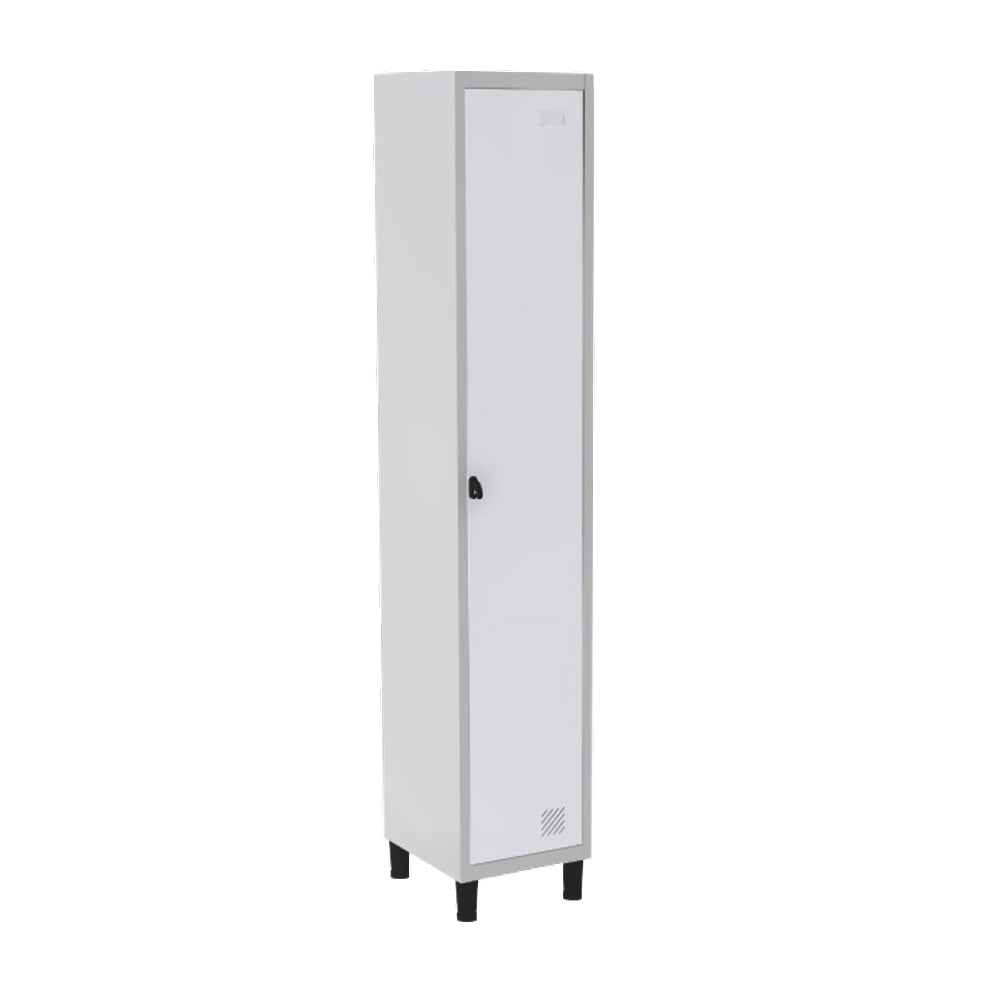 Roupeiro De Aço Guarda-Volume Locker 1 Portas Montável Branco