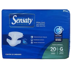 FRALDA GERIÁTRICA SENSATY PREMIUM G DE 70 À 90KG DryLock