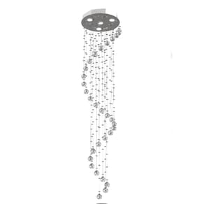 Lustre De Cristal Grande Base 40cm Diâmetro Com Lâmpadas BF