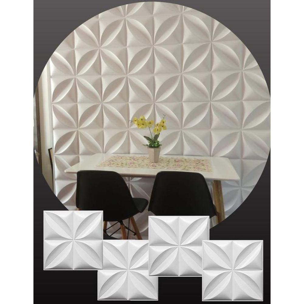 24 Placas Decorativas De Pvc Revestimento 3D Plastico Lavavel 50X50Cm