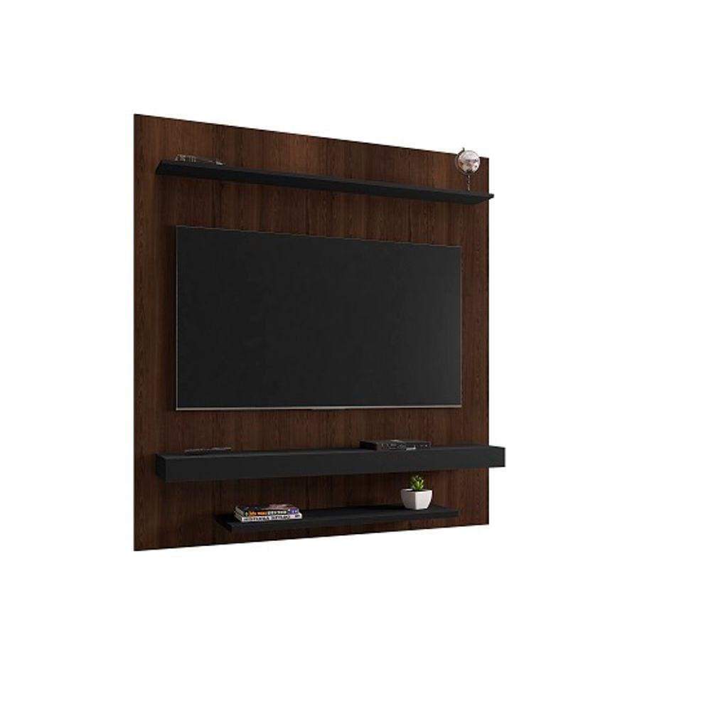 Painel Leme 1.5 Nogal/Preto Fosco – Bechara Móveis