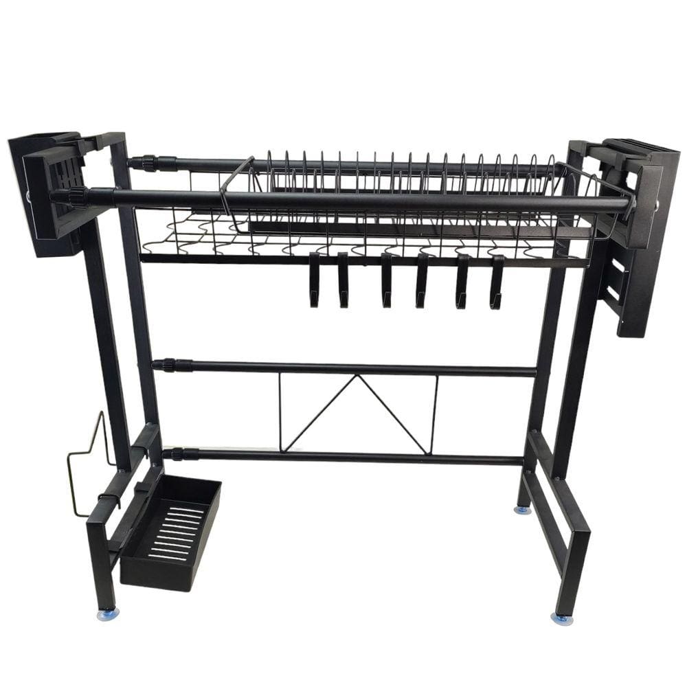 Cozinha Modular Suspensa Escorredor Organizador Ajustavel Pia Bancada Louça Prato Copo Utensilios Prateleira Gancho Resistente