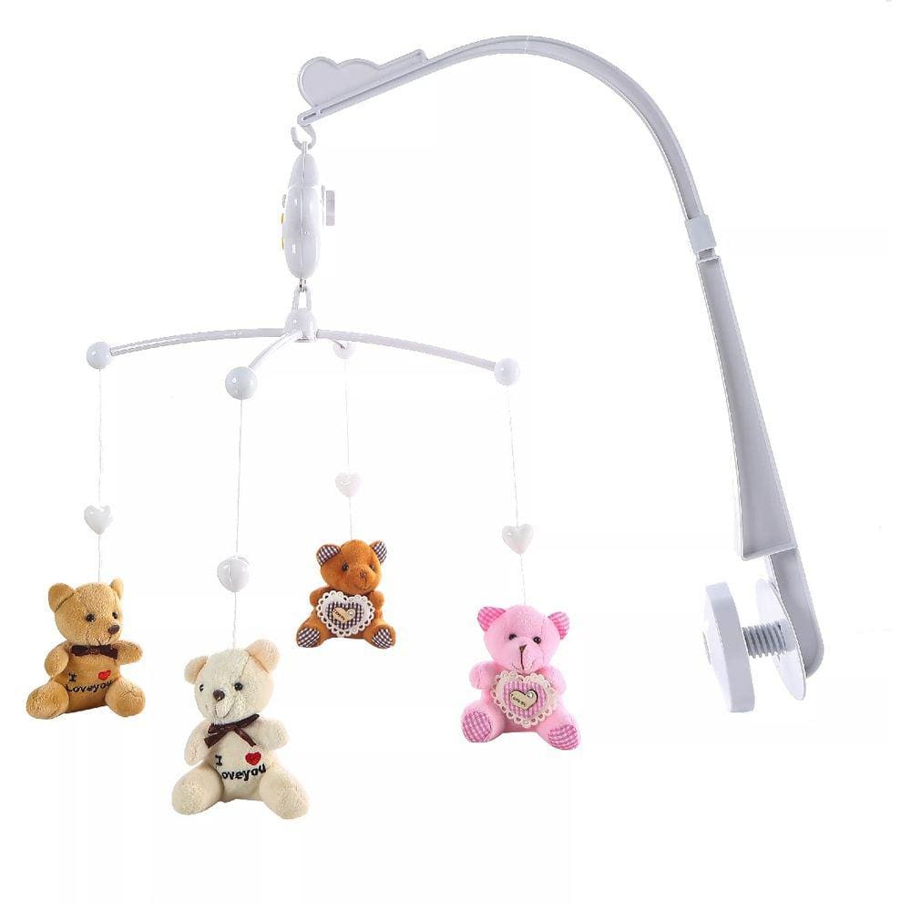 MOBILE DE BERÇO MUSICAL URSO TED Rosa