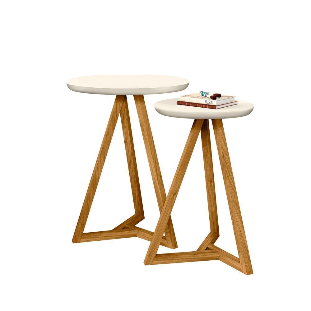 Mezanino Lateral Classic Off White/Amêndoa – Tebarrot Móveis