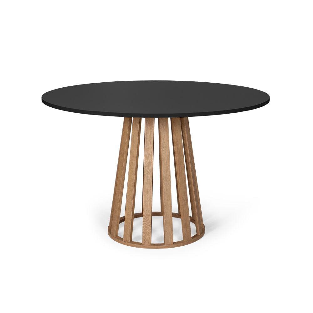 Mesa de Jantar Redonda 6 Lugares 120cm Tália Preto/Jade - Straub Web