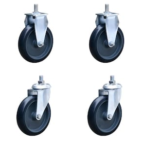 Kit c/ 4 Rodízios 2 fixa 2 c/ trava PVC 100mm Colson
