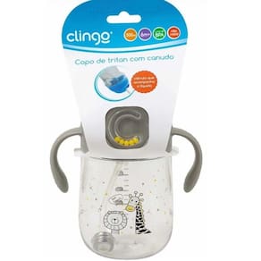 Copo de Transição Tritan Infantil C/CANUDO e Valvula 300ML