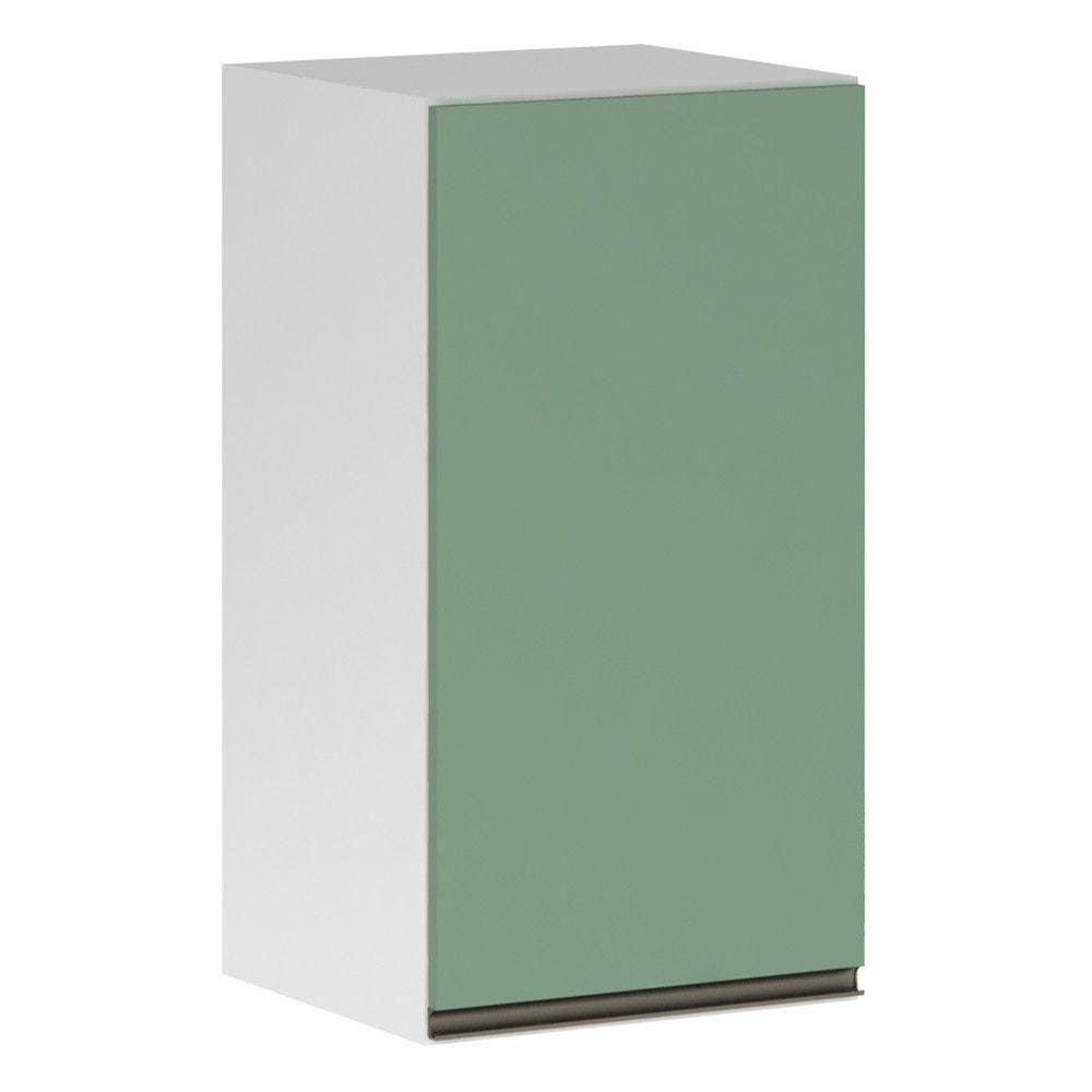 Armário Perola 40cm 1 Porta Luciane Branco Polar C/Verde