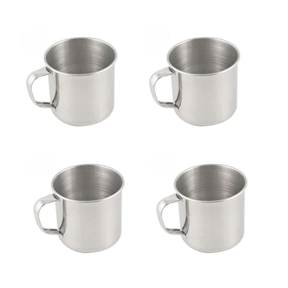 4un Caneca copo alumínio café chá 150ml canequinha cozinha