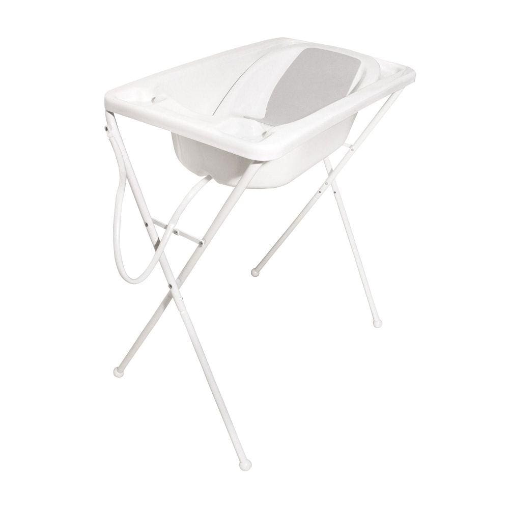 Banheira com suporte Acqua Trio Galzerano com segura bebê