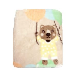 COBERTOR PARA BERÇO 0,90 X 1,10 TOQUE DE SEDA - Etruria - Urso Bege