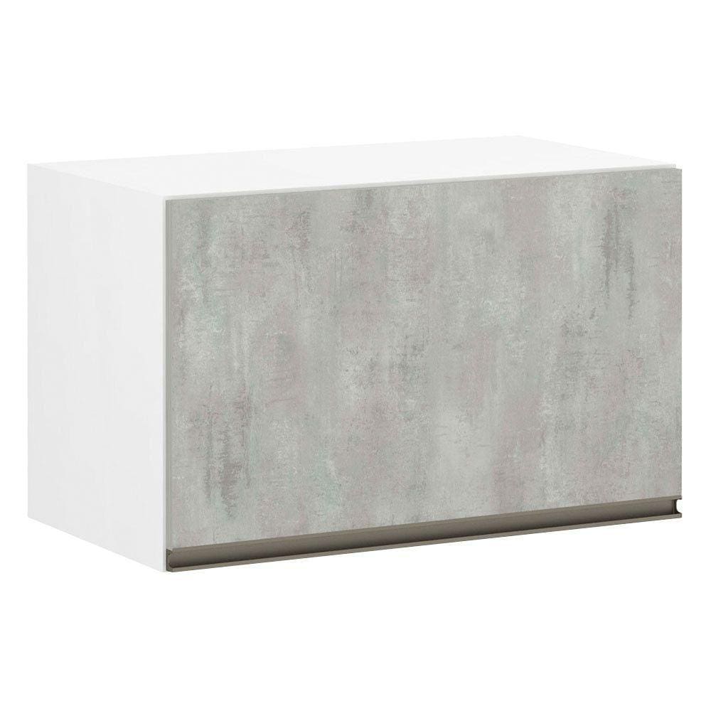 Armário Basculante 60cm 1 Porta Branco Polar C/Concreto