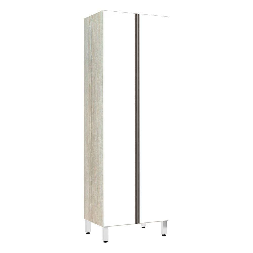 Paneleiro 70Cm Duplo Luci Legno Crema Com Branco Polar
