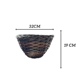Vaso Meia Lua Trançado Jardim Vertical