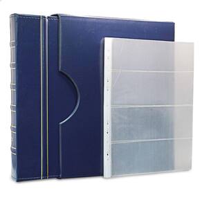 Álbum de Luxo Azul 20 Folhas PP para 80 Cédulas 3BZN G