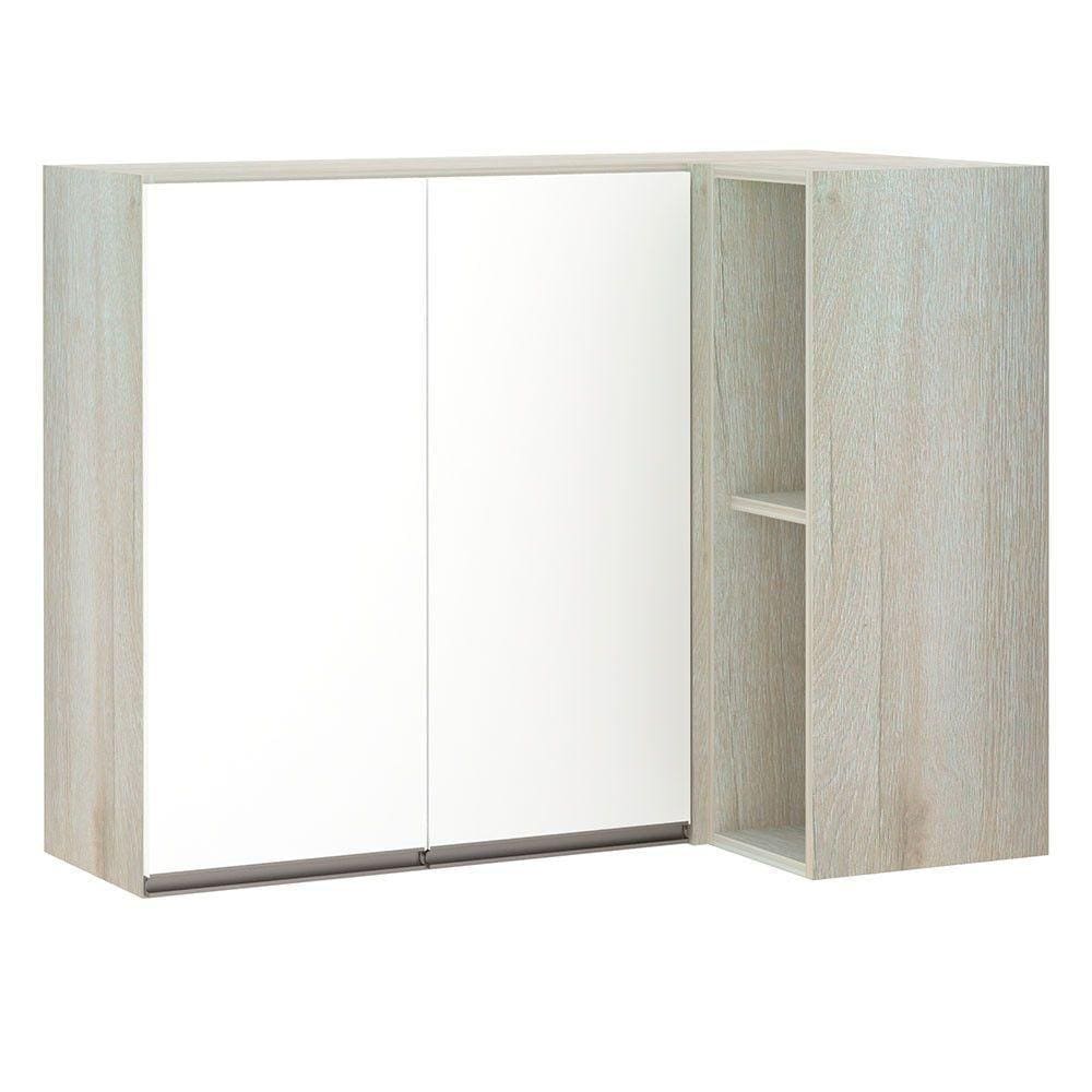Armário Canto Reto Conjugado 2 Portas C/Nicho Legno Crema