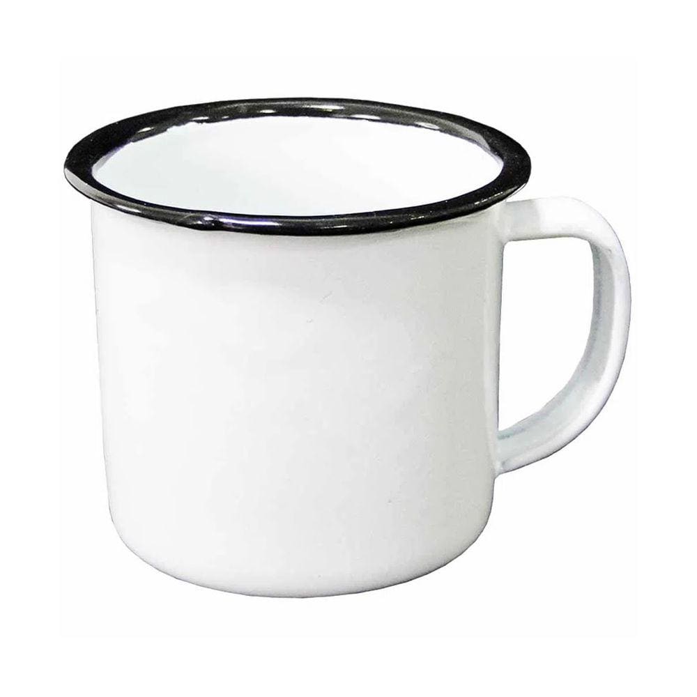 CANECA ESMALTADA TRADICIONAL BRANCA 600ml café Chá