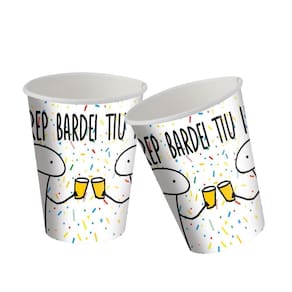 8 Copo Papel 200 Ml Flork Meme Festa Infantil Aniversario