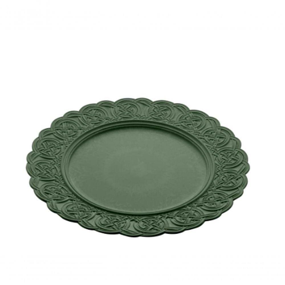 Sousplat De Plástico Merida Verde 33Cm