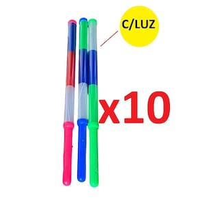 Kit 10 Bastões De Led 45 Cm Colorido Festa Neon Balada