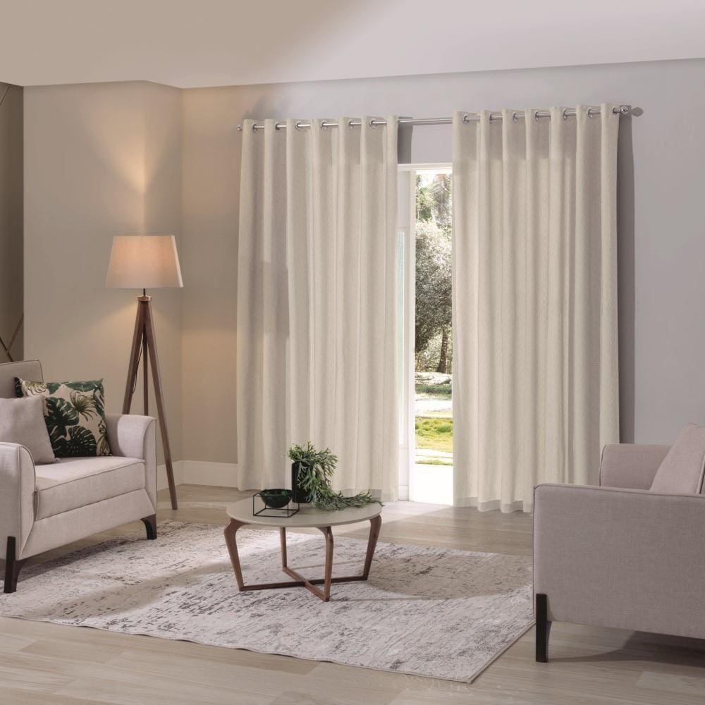 Cortina Para Sala Quarto Corta Luz Linho 5,40m x 2,50m