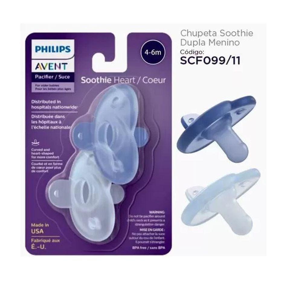 Chupeta Soothie 4-6M 2 Unidades Philips AVENT SCF099