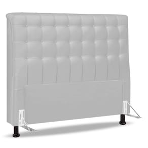 Cabeceira Cama Box Casal Queen Size Ciara 160cm Botonê com Frame Sintético Branco - Abmaza