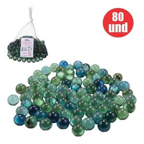 80 Bolinha De Gude Biloca Fubeca Colorida Bolas De Vidro