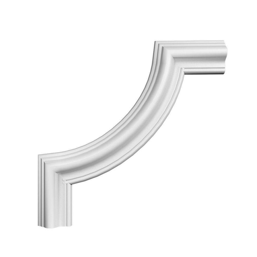 Canto Decorativo Para Boiserie Bu40 em Poliestireno Branco